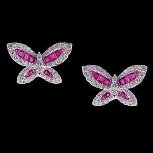 Asa Butterfly Ruby Earrings